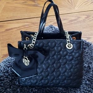 Betsey Johnson Quilted Heart Handbag